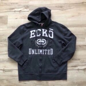 Ecko Unlimited Charcoal Zip-Up Hoodie